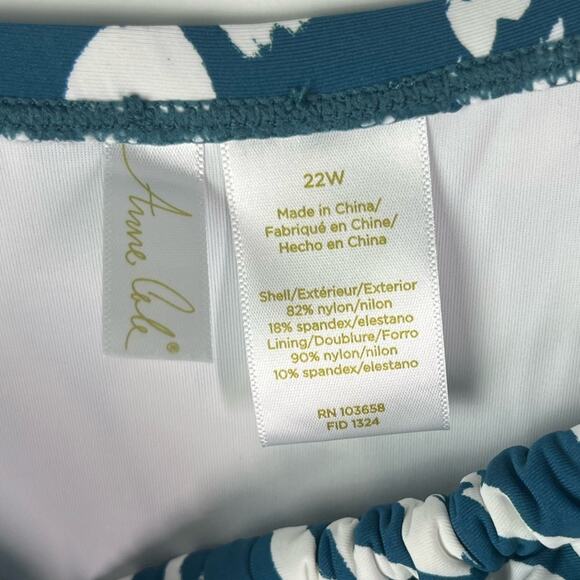 New Anne Cole Plus Size V-Wire One Piece Swimsuit - Picture 8 of 13